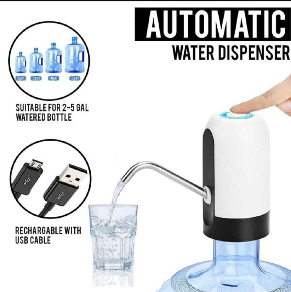 Automatic Electric Water Dispenser Pump | 1200mAh-Rechargeable Water Dispenser Pump | Portable USB Charging Wireless Water Pump | Automatic Drinking Water Dispenser | Dispenser Bottle Pump | Auto Water Bottle Dispenser Pump